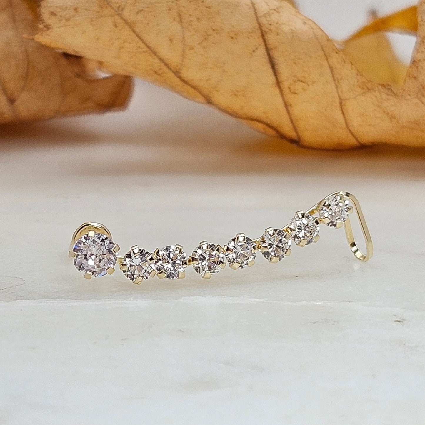 Ear Climber (Single Piece), 10K Gold